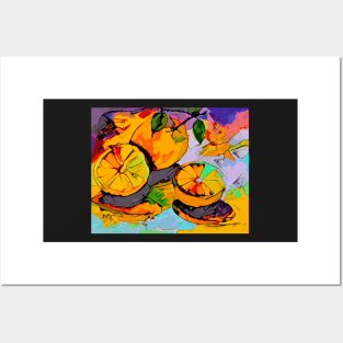 Abstract Oranges Juicy Summer Design Posters and Art